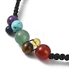 Natural & Synthetic Mixed Gemstone Braided Bead Bracelet BJEW-TA00335-2