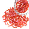 Transparent Colours Rainbow Glass Bugle Beads TSDB6MM165-1