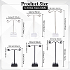 2 Sets 2 Styles T-Bar Iron Earring Display Stand Holder EDIS-FG0001-57-2