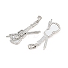 Brass Micro Pave Clear Cubic Zirconia Pendants CU-CBABDE1-15P-2