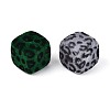 Flocking Opaque Acrylic Beads OACR-T030-03M-2