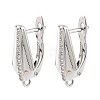 SHEGRACE Brass Micro Pave Cubic Zirconia Hoop Earring Findings XGRQ79334-950P-1