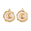 304 Stainless Steel Pave Natural Shell Pendants STAS-F319-02A-G02-1