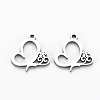 Non-Tarnish 201 Stainless Steel Charms STAS-Q240-055P-1