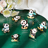 30Pcs 5 Style Alloy Enamel Pendants FIND-SC0003-09-4