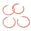 Cellulose Acetate(Resin) Half Hoop Earrings KY-S163-372C-04-2