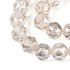Electroplate Transparent Glass Round Beads Strands EGLA-T029-8mm-12T-15-3
