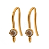 304 Stainless Steel Rhinestone Earring Hooks STAS-D310-01G-04-1