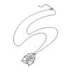 Crystal Stone Cage Pendant Necklaces NJEW-JN04757-03-1