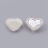 Faux Mink Fur Covered Cabochons WOVE-F021-05S-08-2