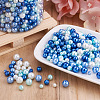 Cheriswelry 12 Strands 12 Style Baking Painted Pearlized Glass Pearl Round Bead Strands HY-CW0001-02-6