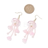 Jellyfish Acrylic & Glass Seed Bead Dangle Earrings EJEW-MZ00665-03-3