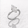 Brass Pave Cubic Zirconia Finger Rings FS-WG1A7FF-02-1