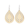 Hollow Out Teardrop Wood Dangle Earrings FS-WG5AC87-06-1