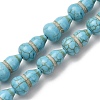 Synthetic Turquoise Dyed Beads Strands G-B184-B02-01-2