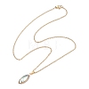 Natural Paua Shell Pendant Necklaces NJEW-JN05141-5