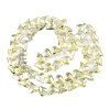 Electroplate Transparent Glass Beads Strands EGLA-N002-44-02-2