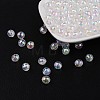 Faceted Eco-Friendly Transparent Acrylic Round Beads X-TACR-K001-8mm-22-2