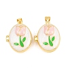 Brass Locket Pendants KK-D232-09G-01-1
