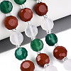 Natural Red Agate & Green Agate & Red Jasper Beads Strands G-T144-19A-01-1