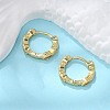 Brass Micro Pave Cubic Zirconia Huggie Hoop Earrings EJEW-K083-34G-B-5
