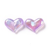 UV Plating Rainbow Iridescent Acrylic Beads OACR-C010-01-3