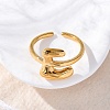 304 Stainless Steel Open Cuff Rings for Women RJEW-M060-01G-05-2