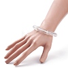 Transparent Acrylic Curved Tube Chunky Stretch Bracelet for Women BJEW-JB08142-01-3