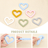 6Pcs 6 Colors Food Grade Eco-Friendly Silicone Beads SIL-CA0001-42-5