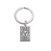 Non-Tarnish Rectangle with Constellation Stainless Steel Keychains PW-WG419B0-21-1