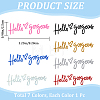 Gorgecraft 7 Shaeets 7 Colors Word Hello Gorgeous PVC Waterproof Car Stickers DIY-GF0008-93-2