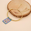 Handmade Glass Seed Bead Charm Bracelets PX3298-5-1