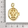 Brass Micro Pave Clear Cubic Zirconia Diffuser Locket Pendants KK-A303-28E-G-3