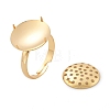 Brass Adjustable Ring Findings KK-K382-15C-G-1