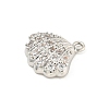 Rack Plating Brass Micro Pave Clear Cubic Zirconia Charms KK-P277-10P-2