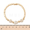 Brass Micro Pave Cubic Zirconia Chain Bracelets KK-R217-40G-5