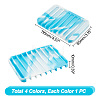 4Pcs 4 Colors Marble Pattern Silicone Soap Dishes AJEW-GA0005-74-2