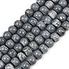 Handmade Fancy Antique Glazed Porcelain Ceramic Round Beads Strands PORC-L019-8mm-04-1