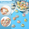 40Pcs 4 Colors Opaque Resin Cabochons CRES-SC0003-11-3
