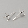 925 Sterling Silver Stud Earring Findings LS-STER-WH0008-15F-S-1