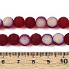 Frosted Transparent Glass Beads Strands GLAA-T032-T8mm-MBB20-4