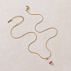 Summer Beach 304 Stainless Steel Enamel Ice Cream Pendant Necklaces for Women FD1093-4