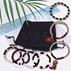 2Bags 2 Colors Boot Western Cowgirl Style Polymer Clay Heishi & CCB Plastic & Natural Rose Quartz Beaded Bracelets BJEW-PA0001-08-4