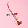 Glass & Resin Mobile Straps HJEW-FS00009-01-5