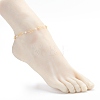 Brass Star Link Chain Anklets AJEW-AN00419-4