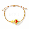 Cinco de Mayo Glass & Brass Beads Braided Bead Bracelets HB3045-2-1