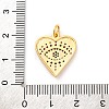 Brass Micro Pave Cubic Zirconia Pendants KK-U033-07G-02-3