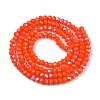 Electroplate Opaque Solid Color Glass Beads Strands EGLA-A044-P1mm-L21-2