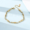 304 Stainless Steel Link Chain Bracelets for Women BJEW-K293-02G-2