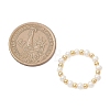 3Pcs Natural Pearl & Brass Bead Finger Rings RJEW-JR00963-4
